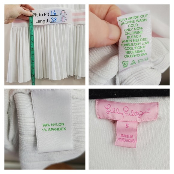 NWT Lilly Pulitzer Miss Kelly Tennis Dress Pleated Drop Waist Knit Polo Shirt S - Picture 3 of 12